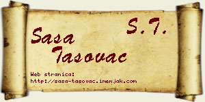 Saša Tasovac vizit kartica